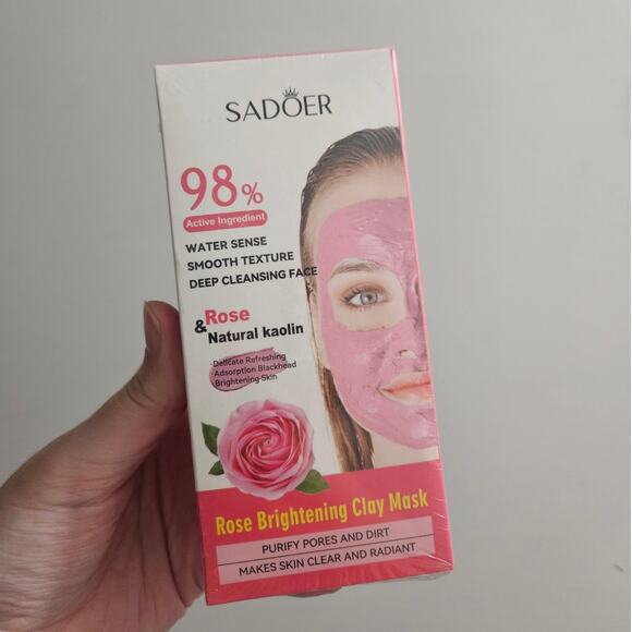 Sadoer Rose Brightening Clay Mask Set ~ 8 pcs ~ Deep Clean Face Smooth Delecate - Picture 1 of 4